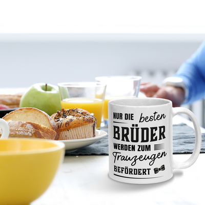 Tasse - Nur die besten Brüder werden zum Trauzeugen befördert