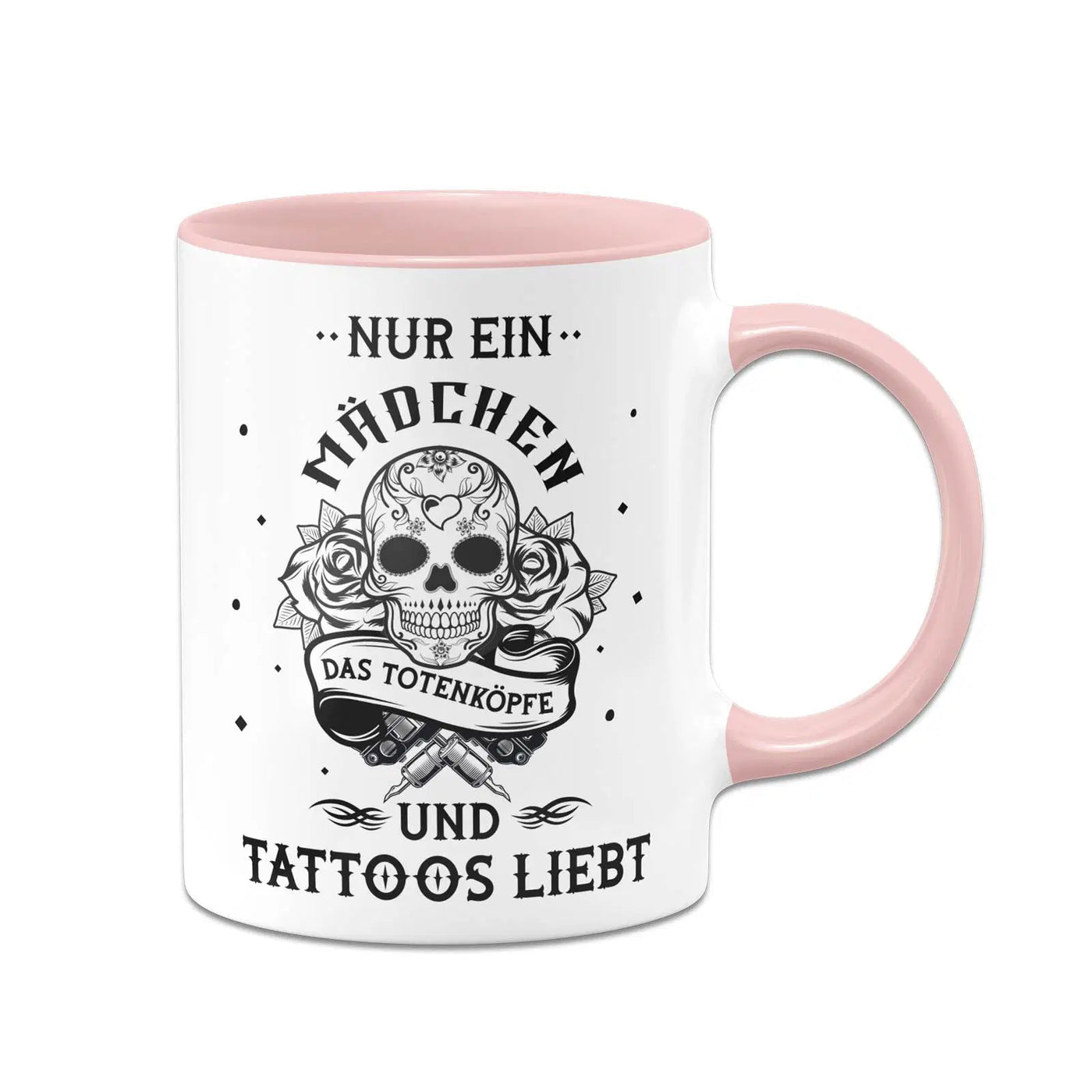 Bild: Tasse - Nur ein Mädchen das Totenköpfe und Tattoos liebt Geschenkidee