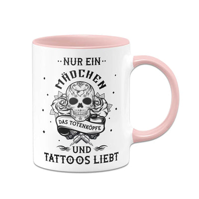 Bild: Tasse - Nur ein Mädchen das Totenköpfe und Tattoos liebt Geschenkidee