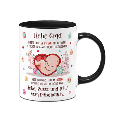 Tasse - Liebe Oma dieses Ostern bin ich noch in Mamas Bauch