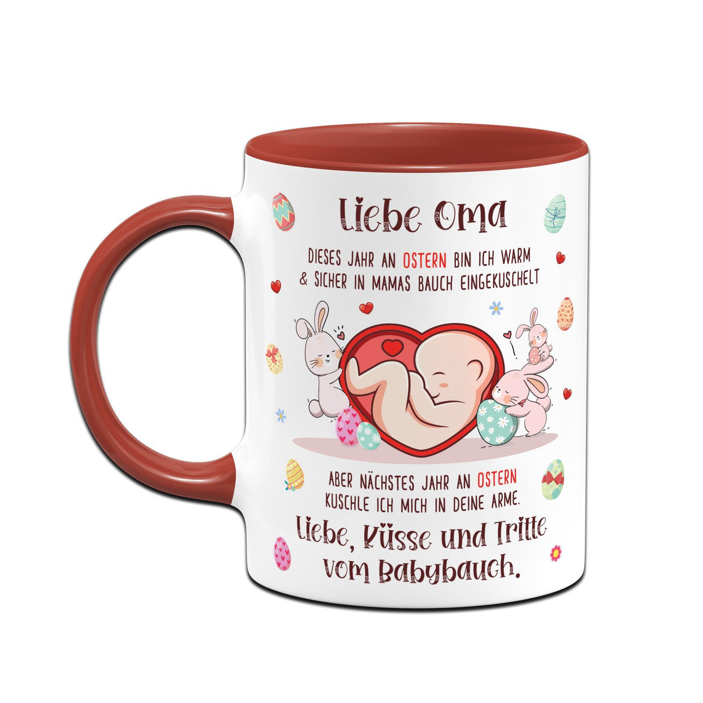 Tasse - Liebe Oma dieses Ostern bin ich noch in Mamas Bauch