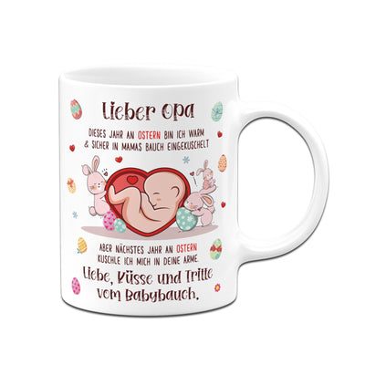 Tasse - Lieber Opa dieses Ostern bin ich noch in Mamas Bauch