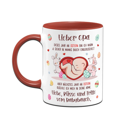 Tasse - Lieber Opa dieses Ostern bin ich noch in Mamas Bauch
