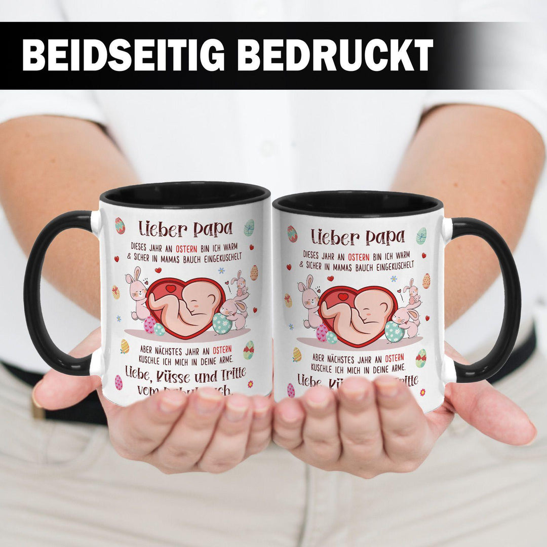 Trendation Mamacado/Papacado Tasse | Niedliche Avocado-Grafik, Schwangerschaftsverkündung | Spülmaschinenfest, Beidseitig Bedruckt