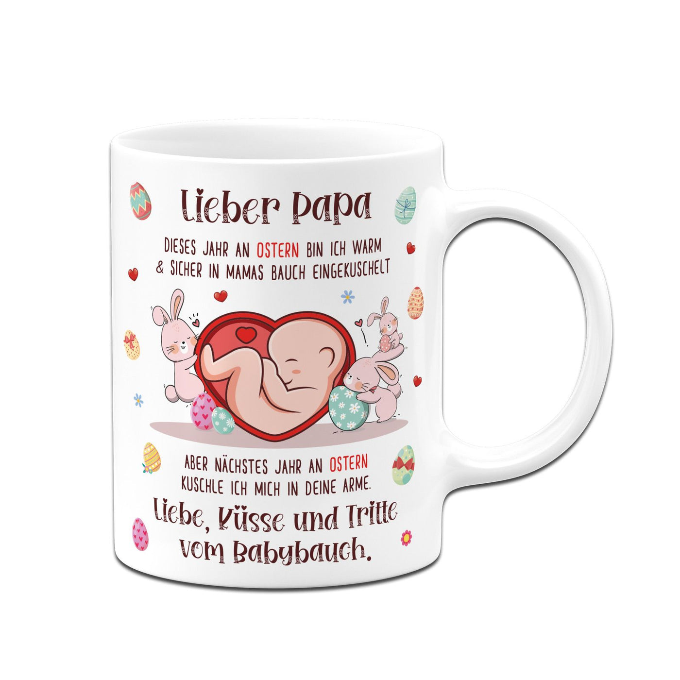 Tasse - Lieber Papa dieses Ostern bin ich noch in Mamas Bauch