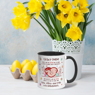 Tasse - Lieber Papa dieses Ostern bin ich noch in Mamas Bauch