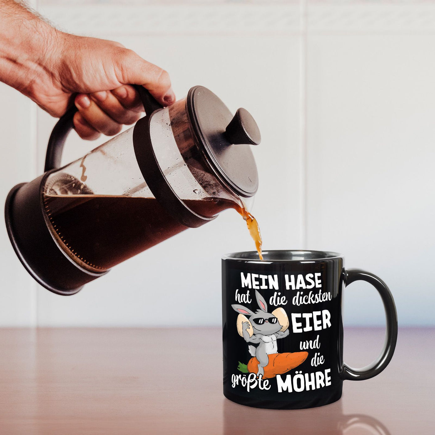 Hasen Tasse - Mein Hase hat die dicksten Eier und die größte Möhre - BL