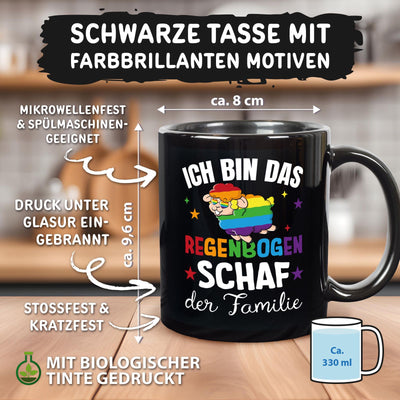 Tasse - Ich bin das Regenbogenschaf der Familie - BL