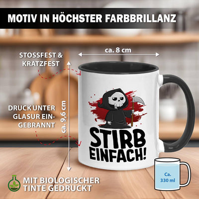 Tasse - Stirb einfach! (Sensenmann)
