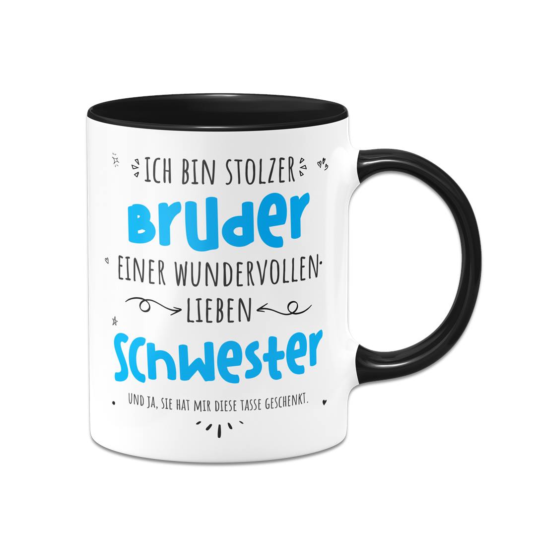 Tasse - Stolzer Bruder einer wundervollen lieben Schwester