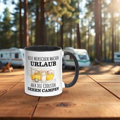 Tasse - Viele Menschen machen Urlaub, aber die coolsten gehen campen