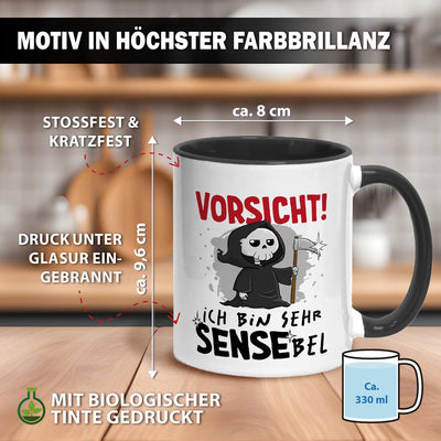 Sensebald Tasse - Vorsicht! Ich bin SENSEbel