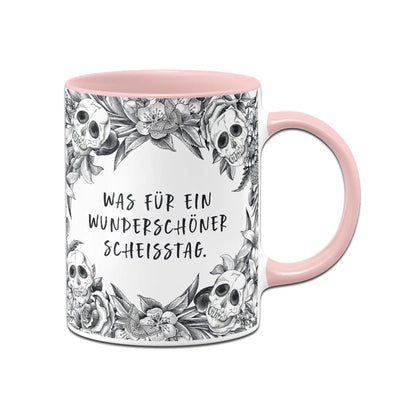 Bild: Tasse - Was für ein wunderschöner Scheisstag. - Skull Statement Geschenkidee