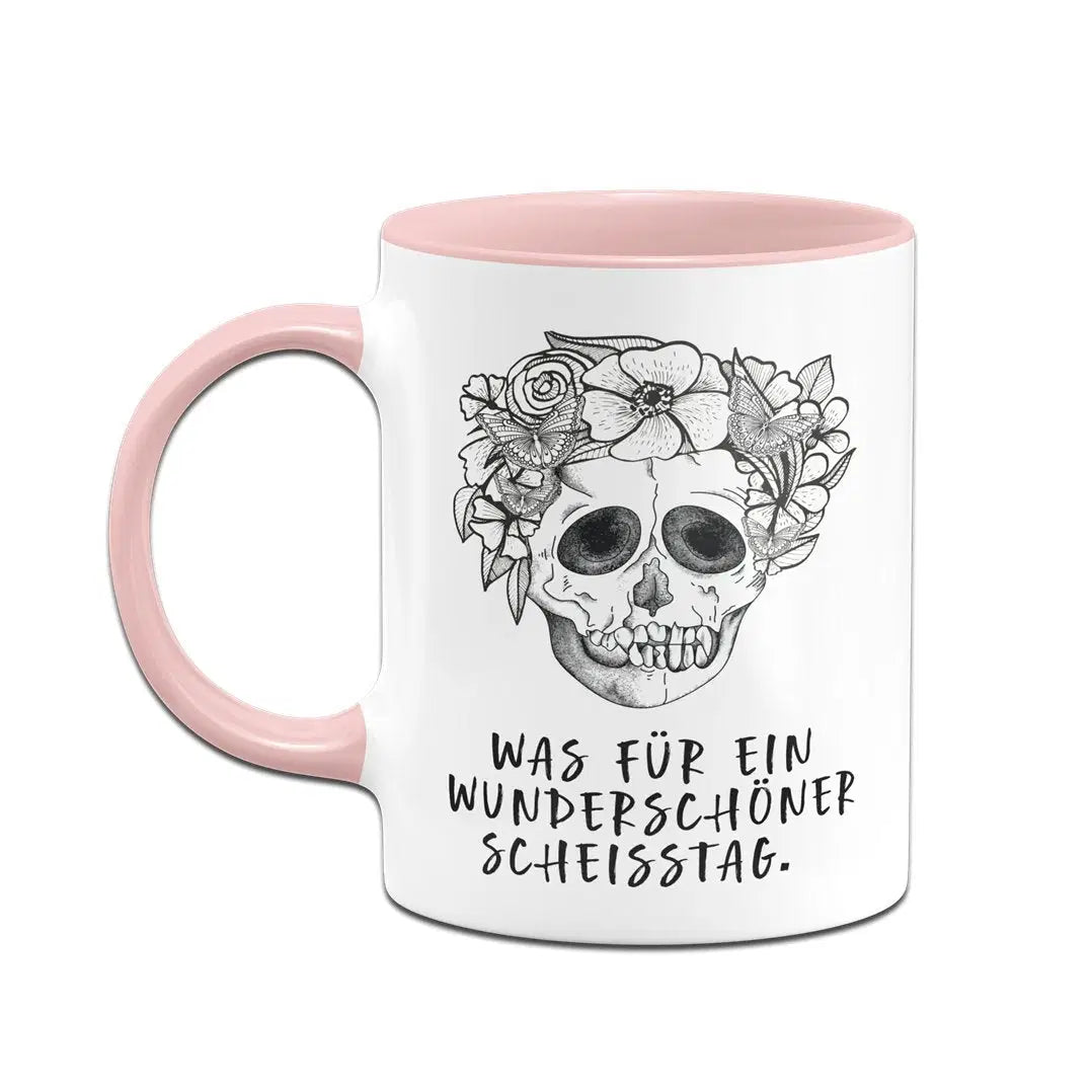 Bild: Tasse - Was für ein wunderschöner Scheisstag. - Totenkopf Geschenkidee