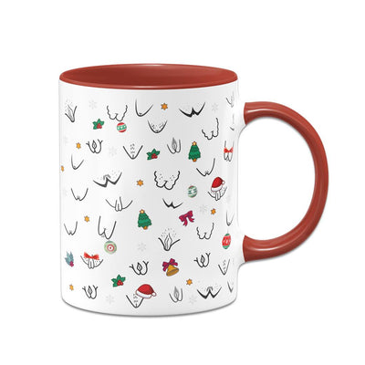 Tasse - Weihnachten - Vulva - Yoni (Rundumdruck)