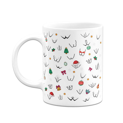 Tasse - Weihnachten - Vulva - Yoni (Rundumdruck)