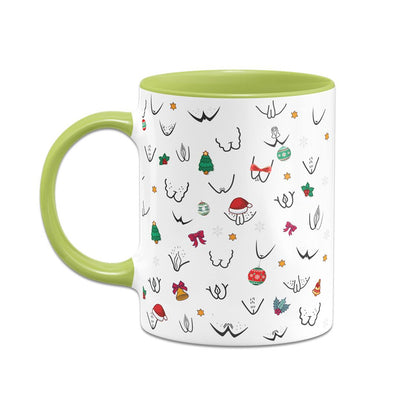 Tasse - Weihnachten - Vulva - Yoni (Rundumdruck)
