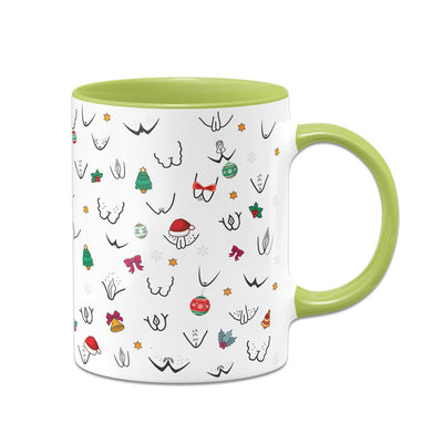 Tasse - Weihnachten - Vulva - Yoni (Rundumdruck)