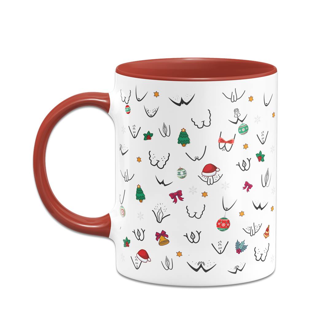 Tasse - Weihnachten - Vulva - Yoni (Rundumdruck)