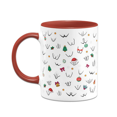 Tasse - Weihnachten - Vulva - Yoni (Rundumdruck)
