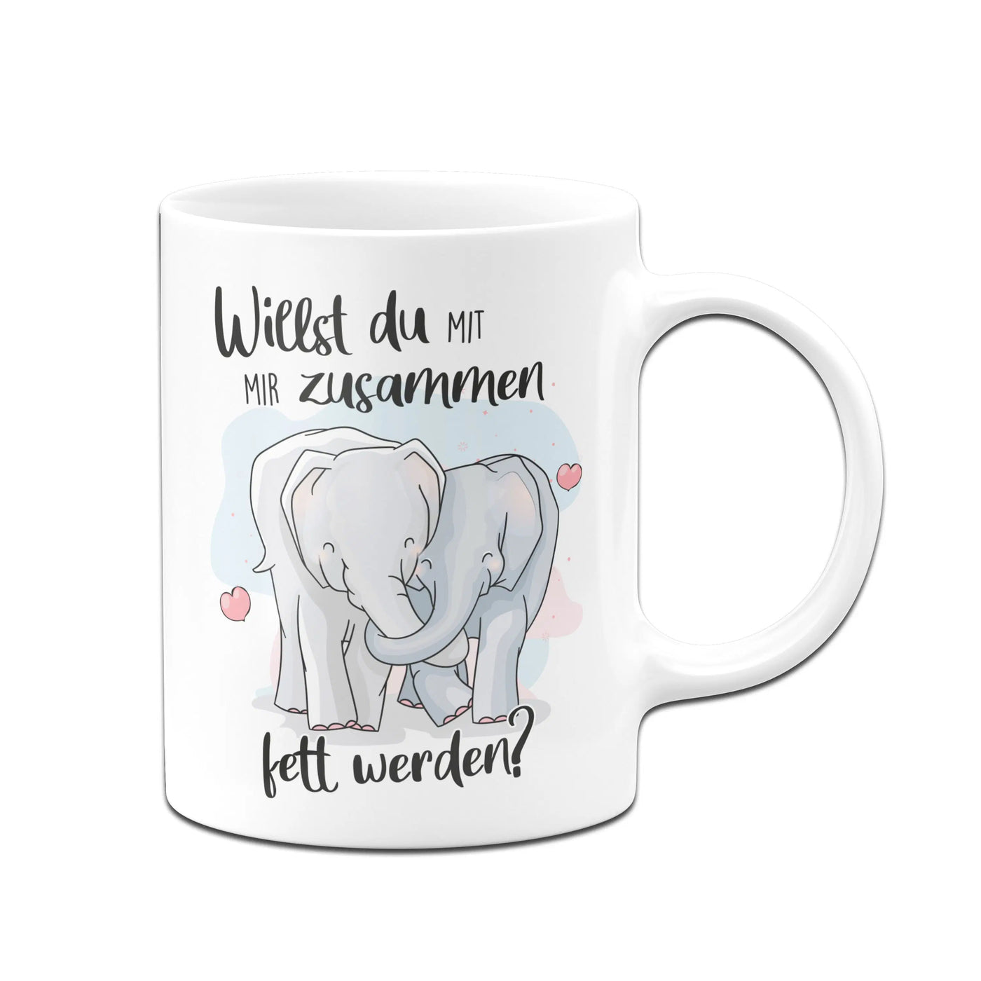 Bild: Tasse - Willst du mit mir zusammen fett werden? Geschenkidee