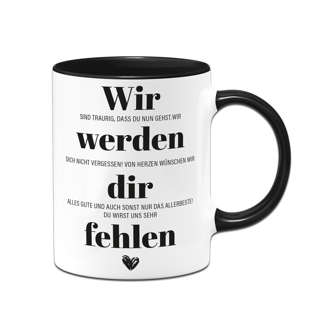 Tasse - Wir werden dir fehlen (Abschied)