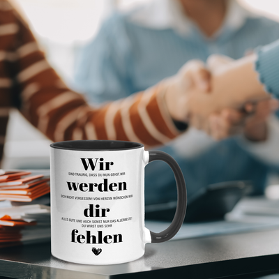 Tasse - Wir werden dir fehlen (Abschied)