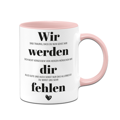 Tasse - Wir werden dir fehlen (Abschied)