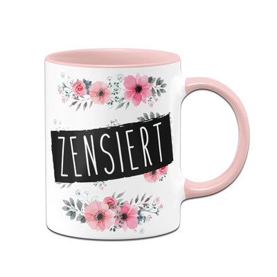 Bild: Tasse - zensiert - blumig Geschenkidee