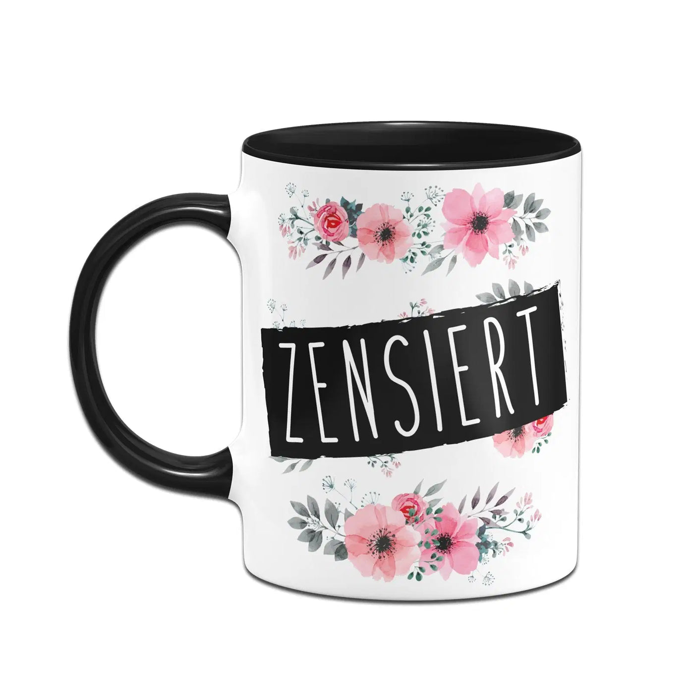 Bild: Tasse - zensiert - blumig Geschenkidee