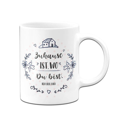 Bild: Tasse - Zuhause ist wo Du bist Ich liebe Dich Geschenkidee