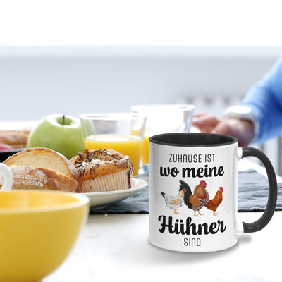 Tasse - Zuhause ist wo meine Hühner sind