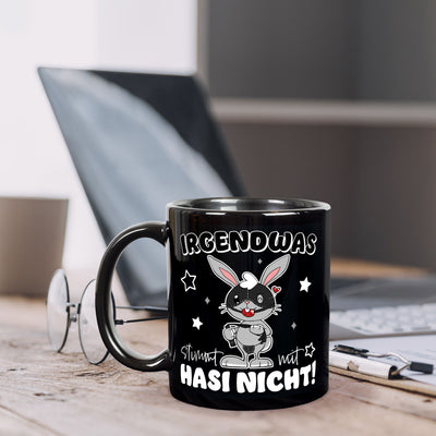 Tasse - Irgendwas stimmt mit Hasi nicht - Sado-Maso Hase - BL