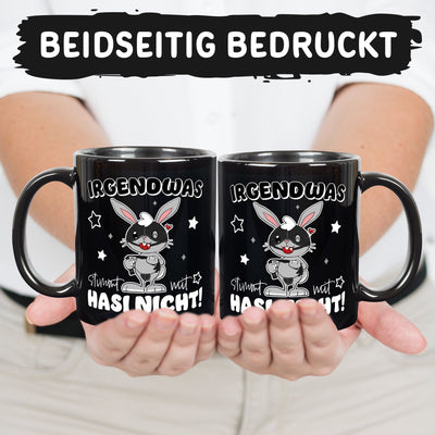 Tasse - Irgendwas stimmt mit Hasi nicht - Sado-Maso Hase - BL
