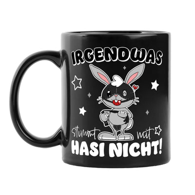 Tasse - Irgendwas stimmt mit Hasi nicht - Sado-Maso Hase - BL