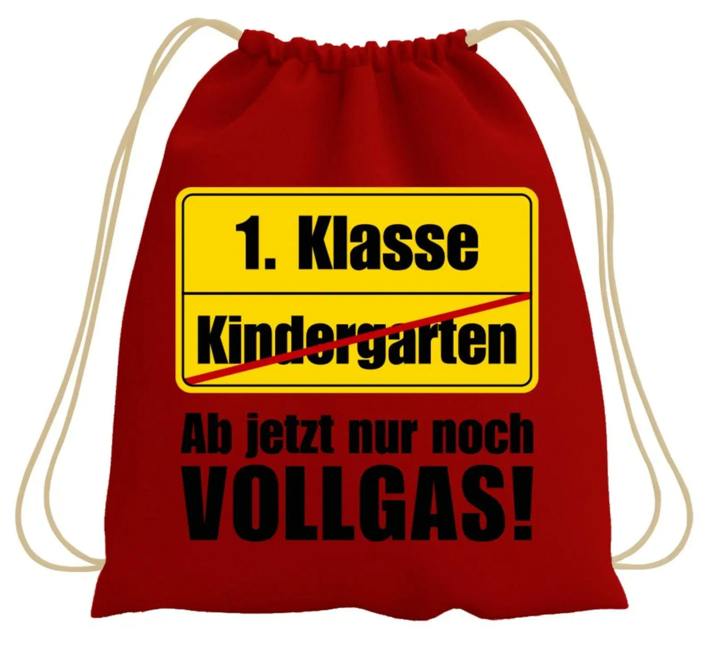 Bild: Turnbeutel - 1. Klasse Ab jetzt nur noch Vollgas! (Abschied Kindergarten) Geschenkidee