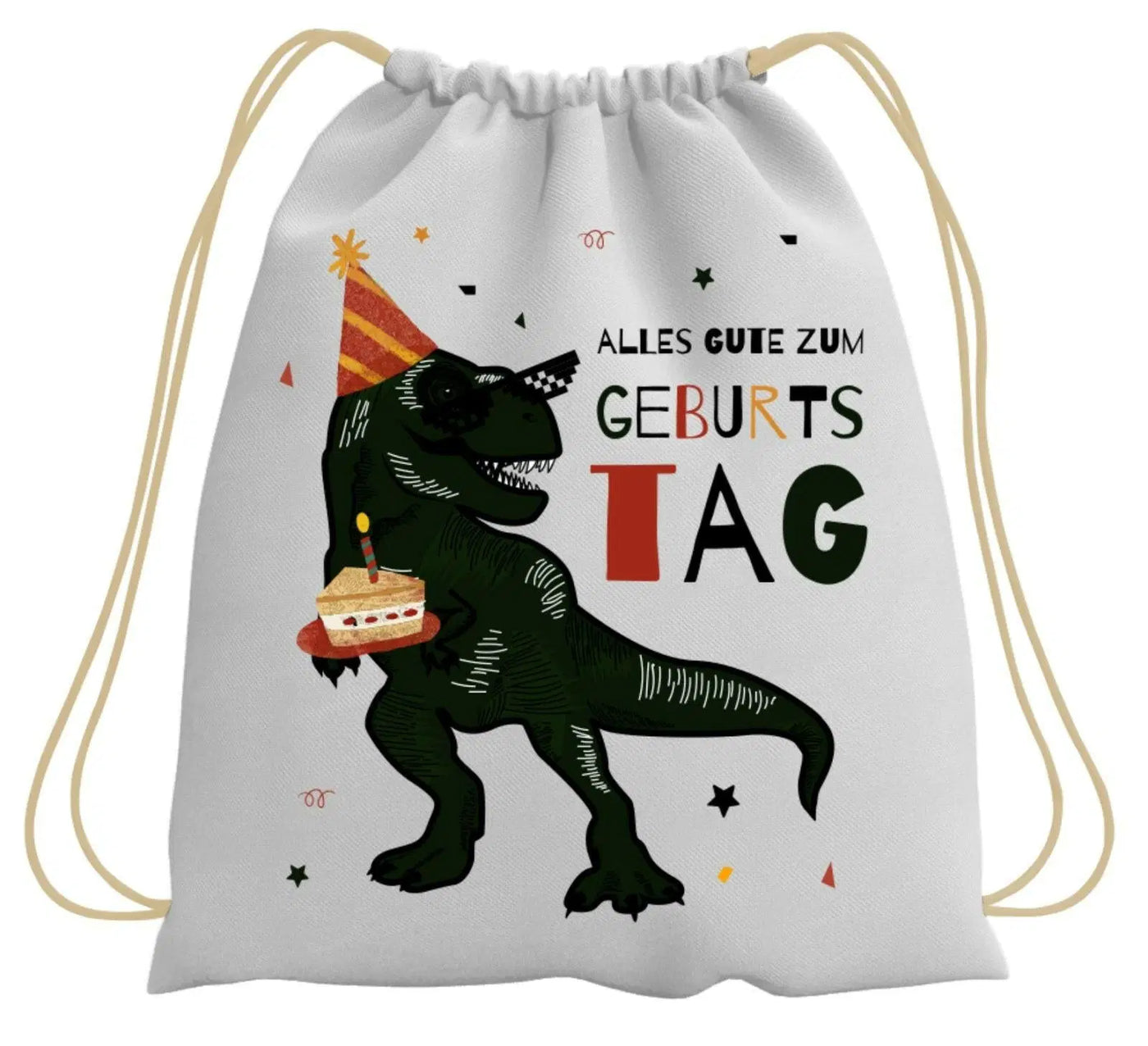 Bild: Turnbeutel - Alles Gute zum Geburtstag (Dinosaurier) Geschenkidee