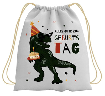 Bild: Turnbeutel - Alles Gute zum Geburtstag (Dinosaurier) Geschenkidee