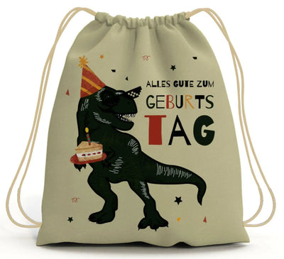 Bild: Turnbeutel - Alles Gute zum Geburtstag (Dinosaurier) Geschenkidee