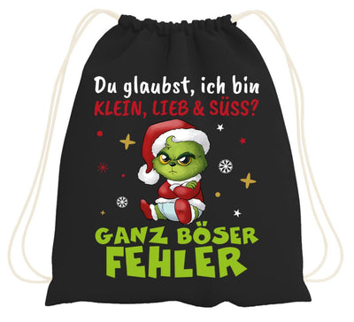 Turnbeutel - Baby Grinch - Du glaubst, ich bin klein, lieb & süss? Ganz böser Fehler