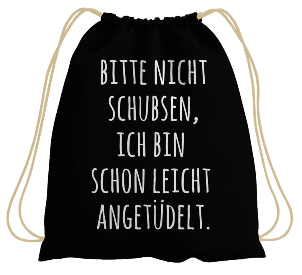 Siviwonder Turnbeutel 'Nicht Schubsen Lauch Im Sack' – Lustiger Baumwoll-Rucksack, 37x46 Cm