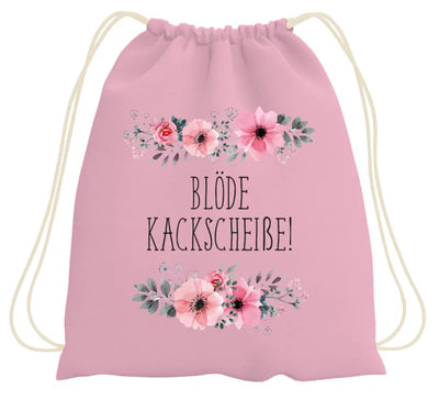 Bild: Turnbeutel - Blöde Kackscheiße - blumig Geschenkidee