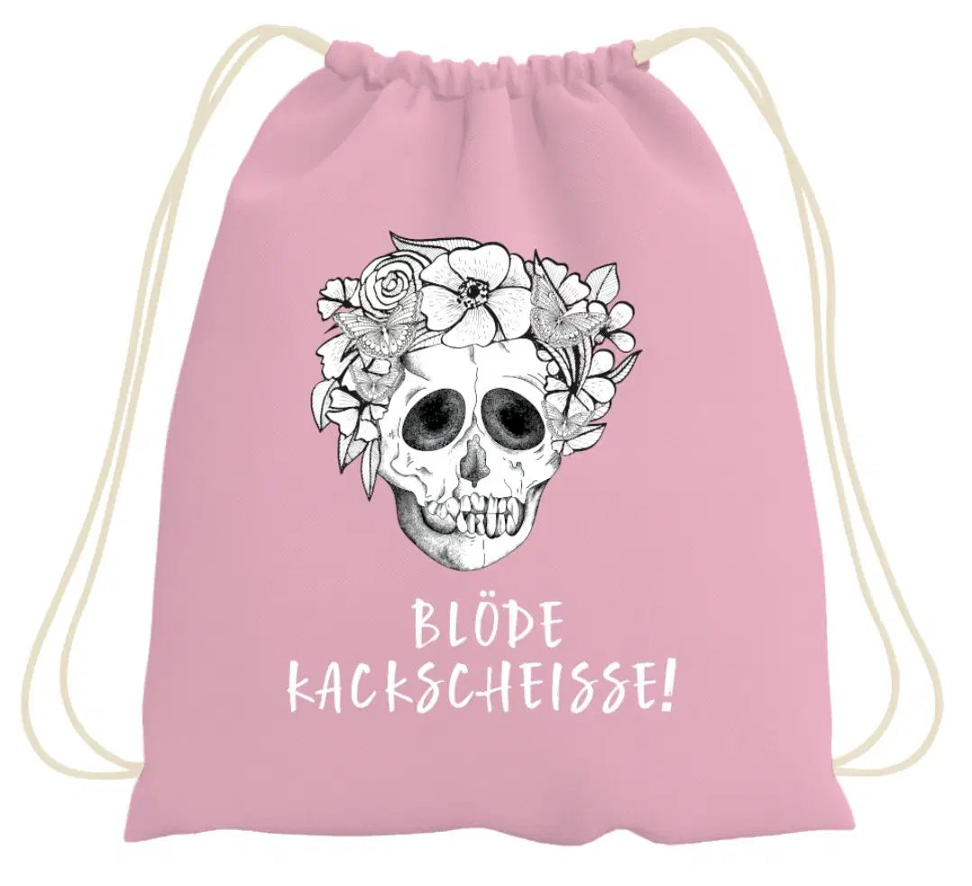 Bild: Turnbeutel - Blöde Kackscheisse! - Totenkopf Geschenkidee
