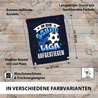 Turnbeutel - In die Schulliga aufgestiegen (Fußball)