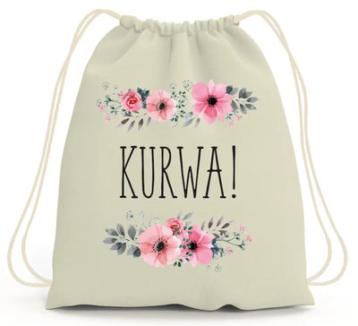 Bild: Turnbeutel - Kurwa! - blumig Geschenkidee