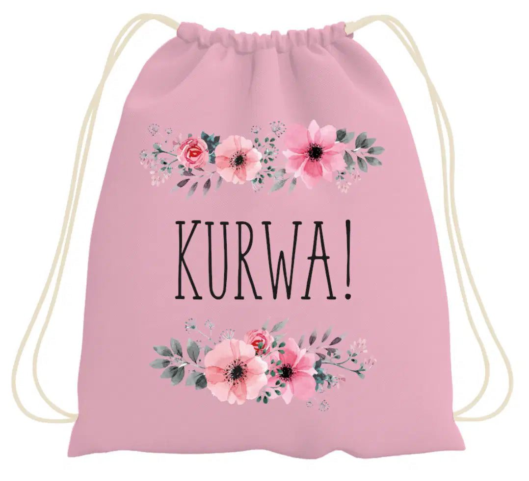 Bild: Turnbeutel - Kurwa! - blumig Geschenkidee