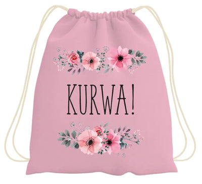 Bild: Turnbeutel - Kurwa! - blumig Geschenkidee
