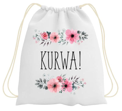 Bild: Turnbeutel - Kurwa! - blumig Geschenkidee
