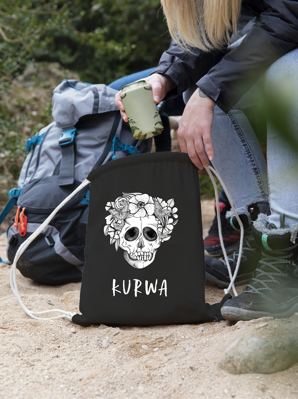 Turnbeutel - Kurwa- Totenkopf