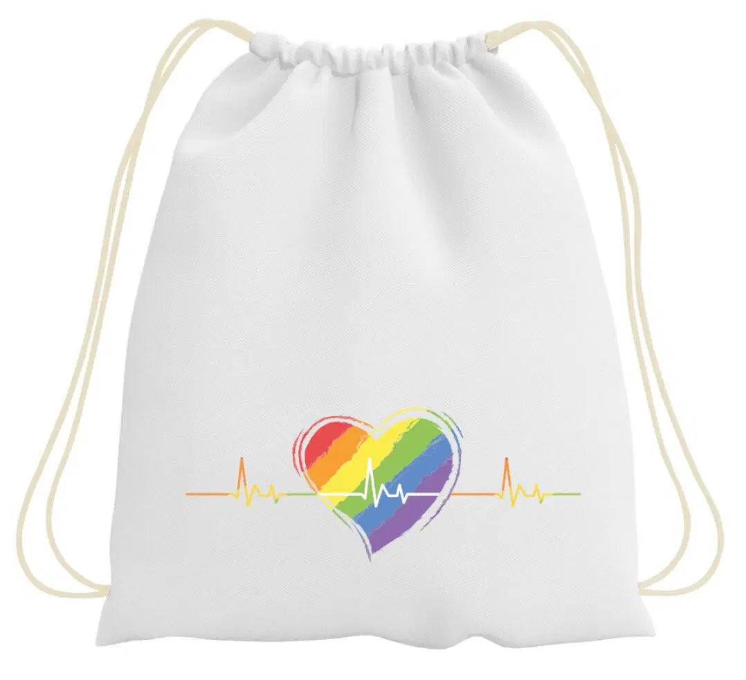 Bild: Turnbeutel - LGBT Pride Herzschlag Geschenkidee